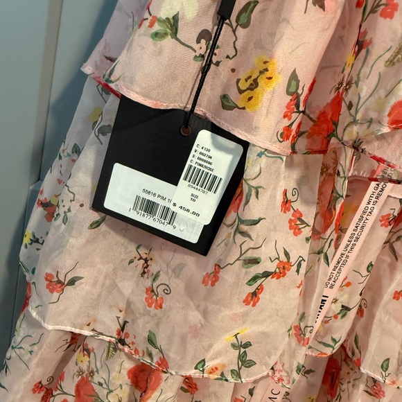 MAC DUGGAL - Ruffled Sleeveless Draped Tiered Floral Print Gown BRAND NEW w/TAG - Picture 5 of 6